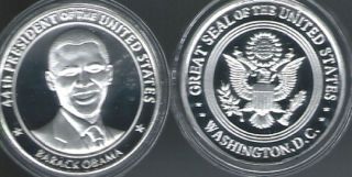 44th President Barack Obama Change Silver Commemorative Coin