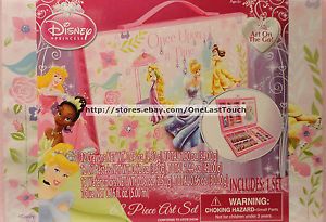 68pc Art Set Disney Princess Gift Set Crayons Oil Pastels Water Colors Glue