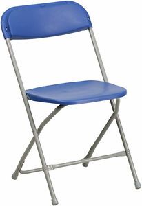 Best Heavy Duty Blue Plastic Folding Chair Stack Office Event School Computer