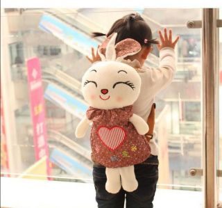 Hot Cute Baby Cartoon Rabbit Doll Backpacks Kids Plush Shoulder Bag Gift Unisex