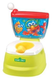 Sesame Street Elmo Adventure Potty Chair Training Toddler Bathroom Toilet Seat