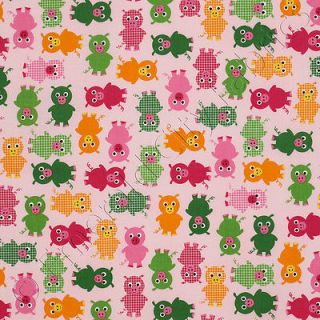 Robert Kaufman Urban Zoologie Pigs Bright Pink Baby Kids Cotton Quilt Fabric Yd