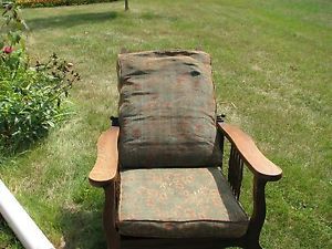 Antique Reclining Morris Chair with Original Upholstery
