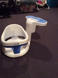 Safety First 1st Tubside Baby Bath Seat Chair Ring Infant Swivel White Tub Side