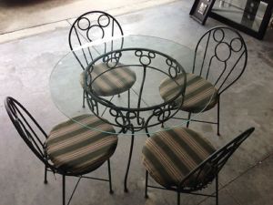 Disney Mickey Mouse Wrought Iron Patio Tables and Chairs