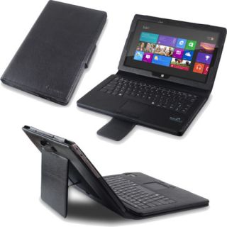 Bluetooth Keyboard Leather Case Stand Touchpad for Microsoft Surface RT Black