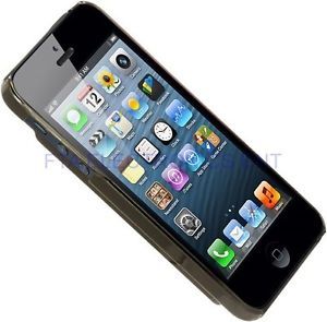 Black Hard Plastic Case Cover with Credit Card Holder for iPhone 5 Slim Compact