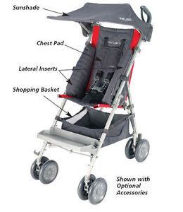Maclaren Major Special Needs Push Chair Stroller New Red Charcoal Same Day SHIP