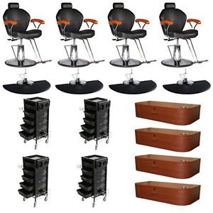 New Salon Equipment Styling Chair Mat Wall Mount Station Trolley Package DP 70E