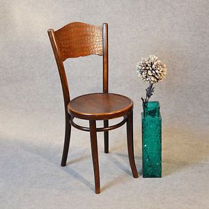 Thonet Original Art Deco Bentwood Kitchen Dining Cafe Chair Embossed Seat C1930