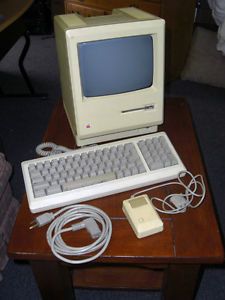 Vintage Apple Macintosh 512K "Fat Mac" Home Computer PC w Custom Carry Bag