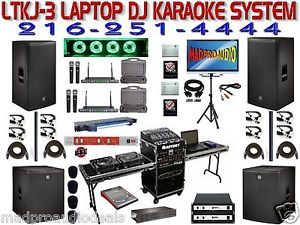 DJ System Karaoke Laptop Computer Wedding Club Band PA 8000 Watts Disc Jockey EV