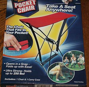 As Seen on TV The Amazing Pocket Chair Take A Seat Anywhere Holds Up to 250IBS