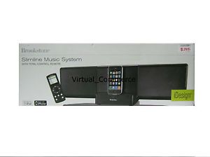 Brookstone Idesign Slimline Music System Remote Docks Plays