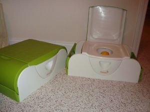 Set of 2 Boon Brand Toddler Child Potty Chairs Training Toilet Green Step Stools