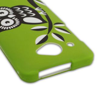 HTC Droid DNA 6435 Case Green Owl Faceplate Hard Cover Verizon