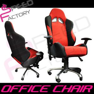 Black Cloth Leather Office Gaming Desk Red JDM VIP Chair with Stand