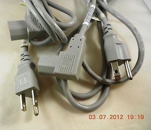 Power Cables for Desktop Computers and Monitors Lot of 2 Gray in Color