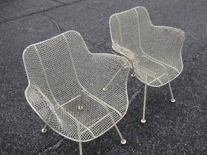 Russell Woodard Sculptura Wire Chairs Eames Era Mid Century Modernist Modern