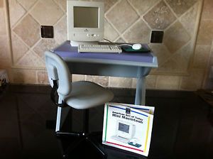 American Girl Computer Desk Swivel Chair Mouse with Pad and Instructions