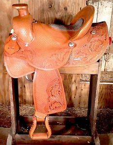 Pierce Bodine Premium Ranch Saddle Roping Roper Western Horse Hair 16" Seat