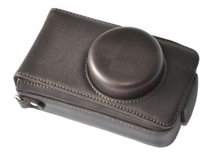 Genuine Leather Bag Case with Strap for Leica x1 X2 Digital Camera Dark Brown