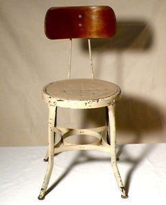 Vintage Industrial Uhl Toledo Stool Drafting Desk Chair Machine Age