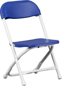 Best Heavy Duty Kids Blue Plastic Folding Chair Stack Preschool Church Children
