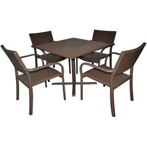 Wicker Patio Furniture Outdoor Dining Table Set Chair Chaise Lounge Garden Bar