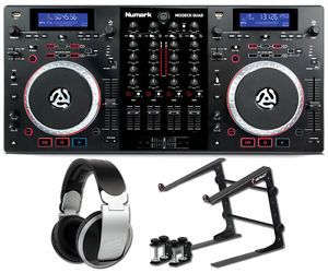 Numark Mixdeck Quad Universal DJ System w Reloop RHP 20 DJ Headphones and Stand