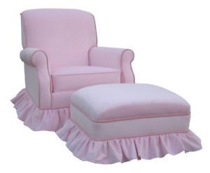 Super Cute Soft Pink Velvet Upholstered Rocker Glider Chair Baby New