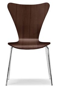 ZUO Wenge Bent Wood Chrome Modern Dining Side Chairs 4