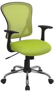 New Green Mesh Back Ergonomic Swivel Tilt Home Office Task Desk Chairs with Arms