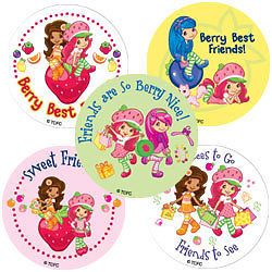 15 Strawberry Shortcake Stickers Kids Girl Birthday Party Goody Bag Favor Supply