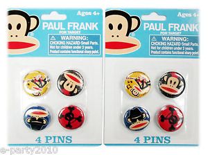 8 Paul Frank Rock Roll Favor Pins Monkey Birthday Party Supplies