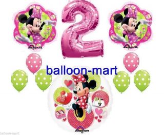 Balloons Disney Minnie Mouse Polka Dot 2nd Birthday Party Supplies Second Two