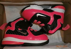 Make Me An OFFER Nike Lebron 9 Size 3 Black Pink Hightop Baby Toddler Shoes