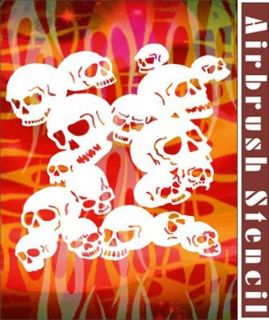 Skull Airbrush Stencil Template Background Art Car Craft Paint Party 010030Y 9