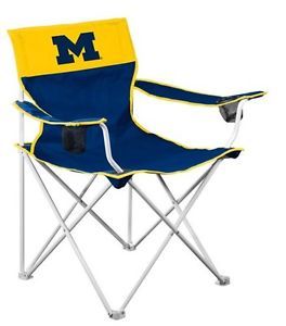 University of Michigan Wolverines Big Boy Chair Folding Tailgate 300 lbs Camping