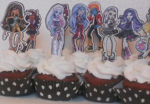 Monster High Cupcake Cake Toppers One Dozen Birthday Party Decorations Supplies
