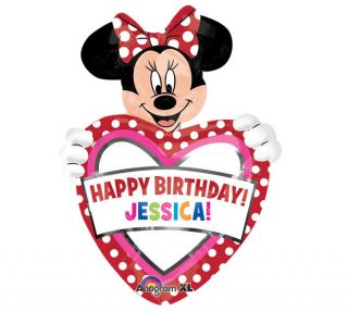 33" Personalized Mylar Disney Minnie Mouse Birthday Balloon