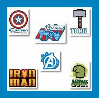 12 The Avengers Movie Temporary Tattoos Party Favors