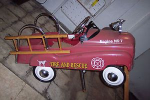 Antique Kid's Fire Engine Barber Chair