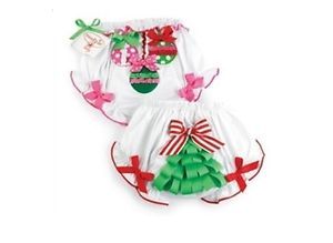 Mud Pie Holiday Christmas Baby Girl Ornament Tree Bloomers 12 18M 130061 18