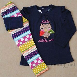 New boys baby Toddler kid's Clothes 2piece Cotton Suit T Shirt Pants）Little One