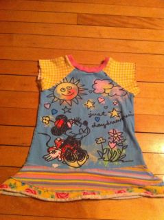 Upcycled Minnie Mouse Organic Cotton Dress in 2T Custom Boutique Resell