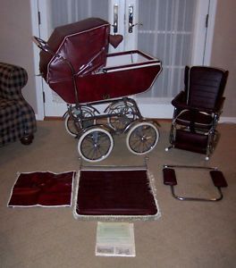 Vintage Wonda Chair Baby Carriage Buggy Stroller Chair Rocker Bassinet 1950s 60s