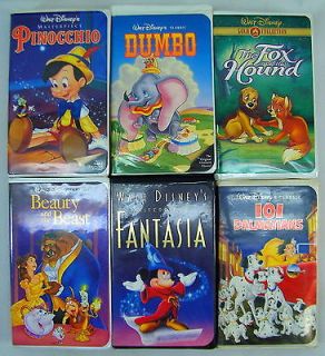 Lot Set of 24 VHS Video Tapes Walt Disney Masterpiece Classic Collections