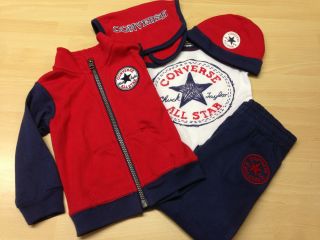 Converse All Star Baby Boys 5 Piece Tracksuit Jog Suit Clothes Gift Set Bundle