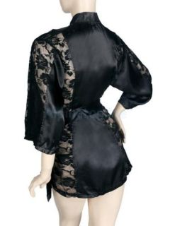 Sexy Women Sheer Black Lace Belt Sleepwear Lingerie Nightdress Charming Babydoll